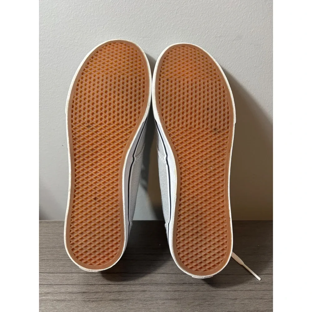 Vans Womens Blue and White Pinstripe Lace Up Low‎ Top Sneaker Size 9